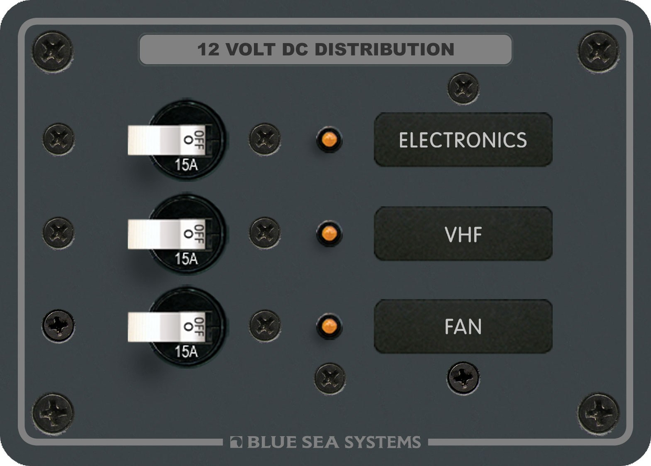 Blue Sea Systems 12/24V DC Sigorta Paneli 3 Pozisyonlu 8025