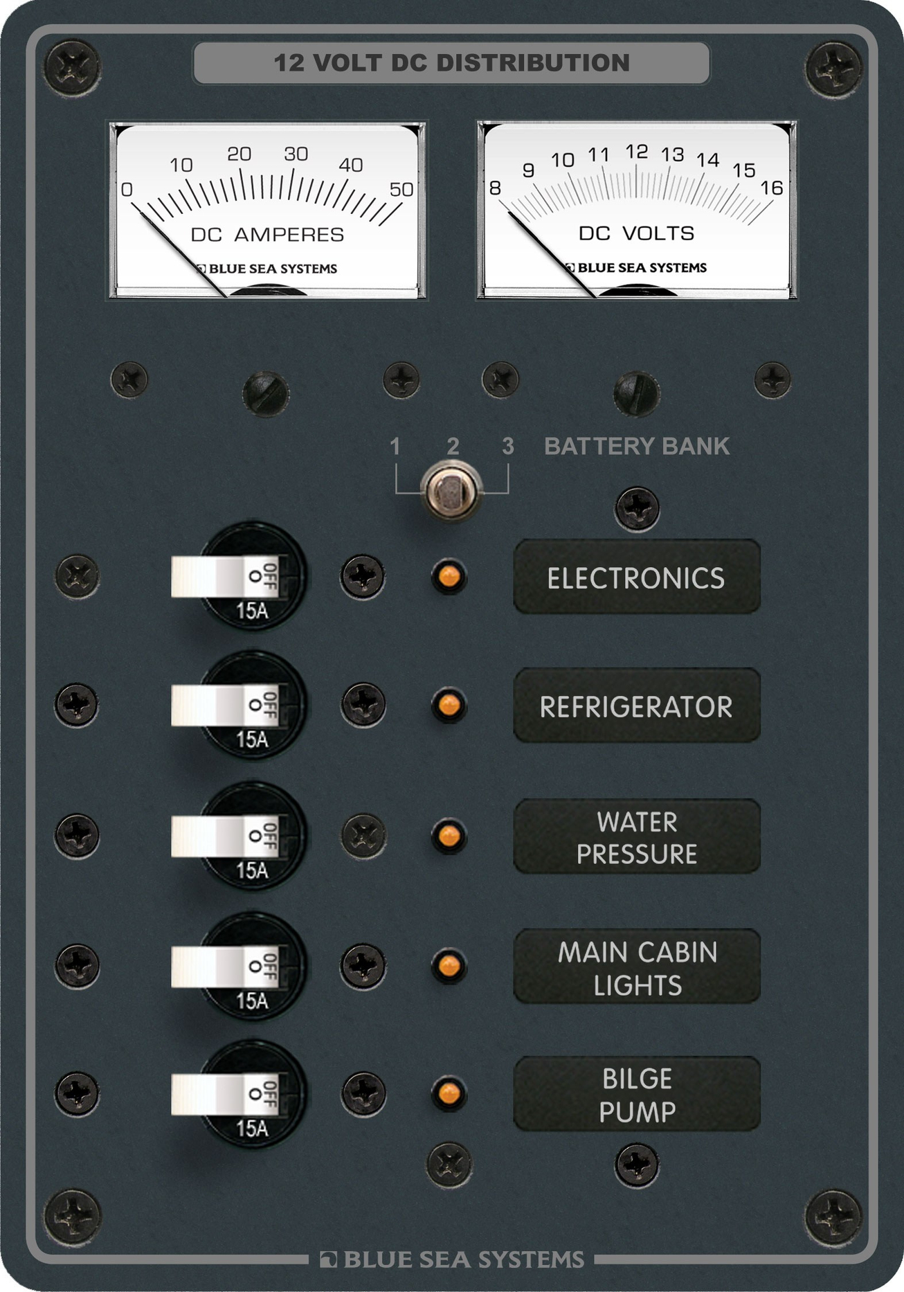 Blue Sea Systems 12V DC Sigorta Paneli 5 Pozisyonlu 8081