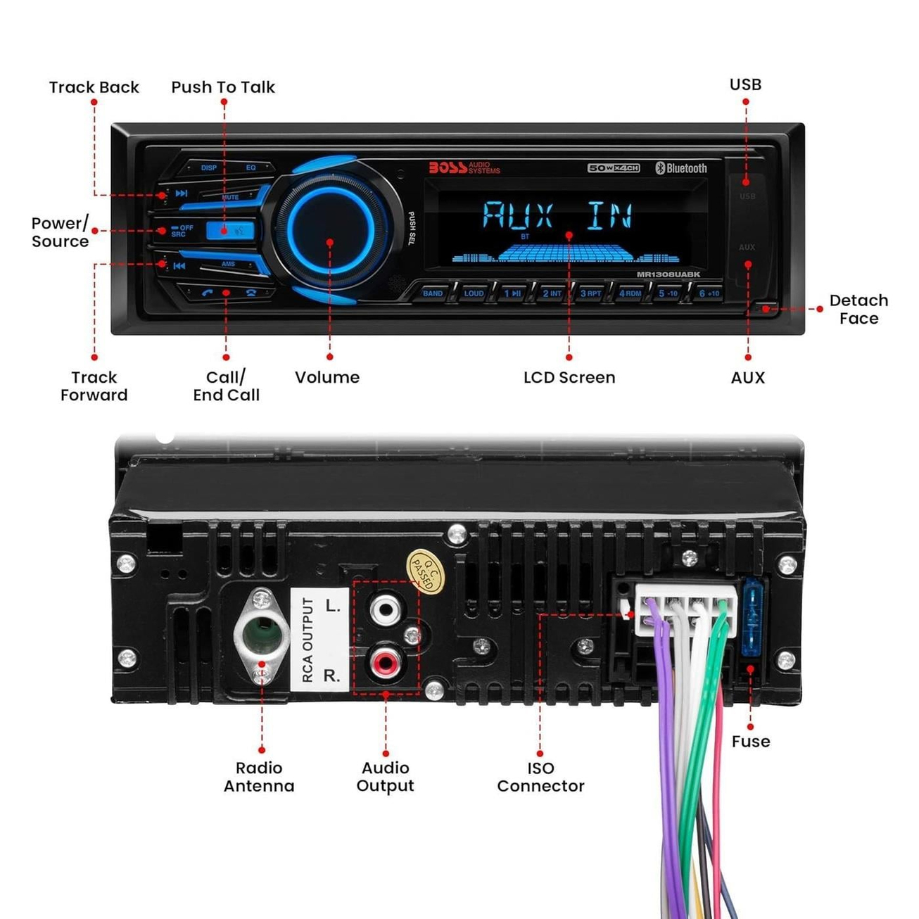 BOSS Audio Systems MR1308UABK Marin Teyp
