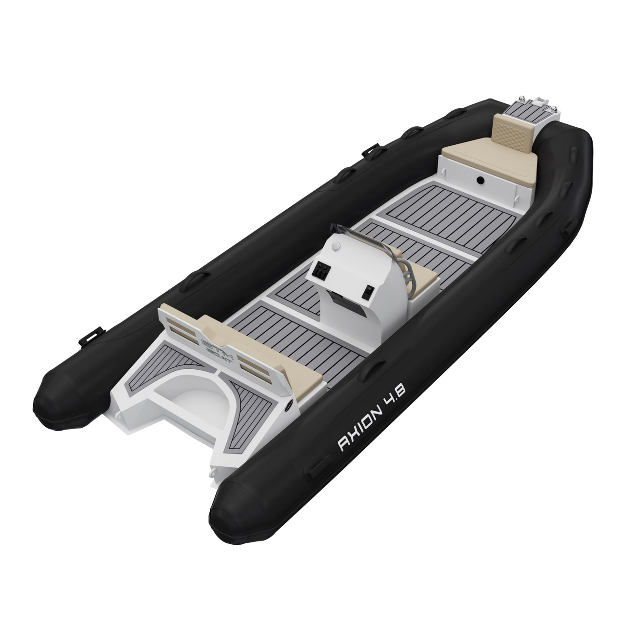 BTM Boat AXION 4.8 Alüminyum Sabit Tabanlı Konsollu Şişme Bot - Siyah