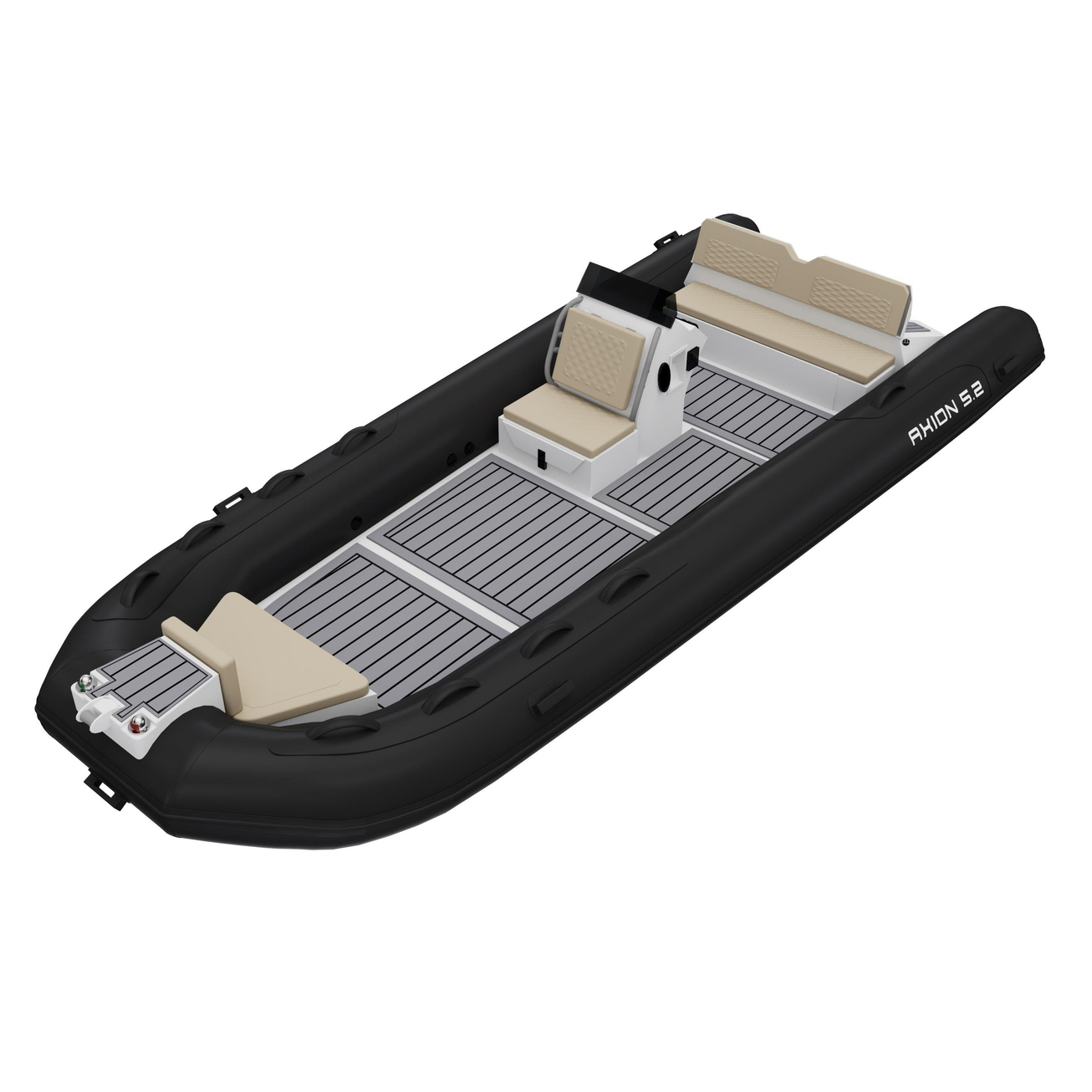 BTM Boat AXION 5.2 Alüminyum Sabit Tabanlı Konsollu Şişme Bot - Siyah