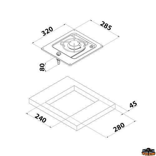 CAN PC1320 Tekli Gömme Ocak
