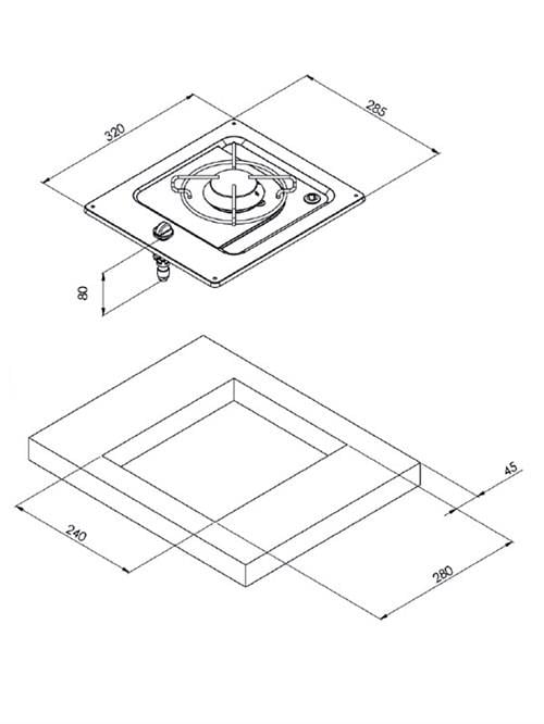 CAN Tekli Gömme Ocak PC1320