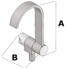 Döner Başlıklı Kromaj Musluk-Soğuk