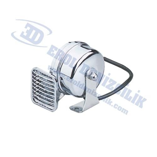Easterner  Salyangoz Tekli Krom Korna 12V
