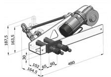 Exalto 280BS Serisi HD2 Çift Şaftlı Silecek Motoru 24V  27 mm