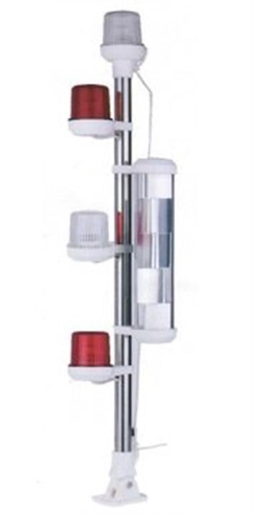 Işıklı Bayrak Direği 75 cm  Arıza Fenerli - Radar Reflektörlü Led