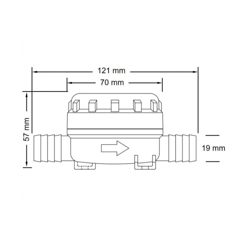 Jabsco Pompa Koruma Süzgeci 19 mm