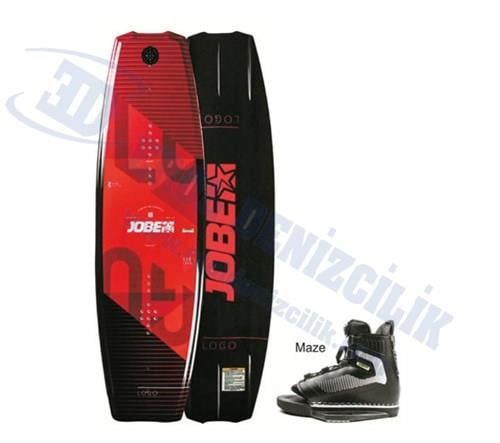JOBE Wakeboard Logo Kırmızı 138cm Maze Ayakkabı 40-45