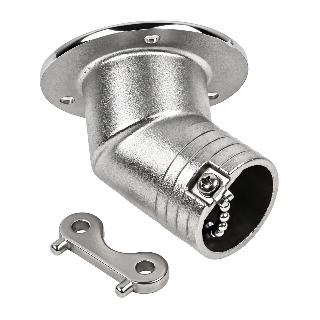 Krom Atık Su Dolum Ağzı 38 mm - Eğimli