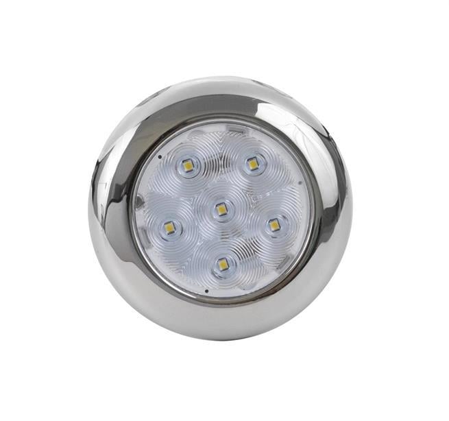 Krom Tavan Lambası 6 Ledli 12V Gün Işığı 7 cm