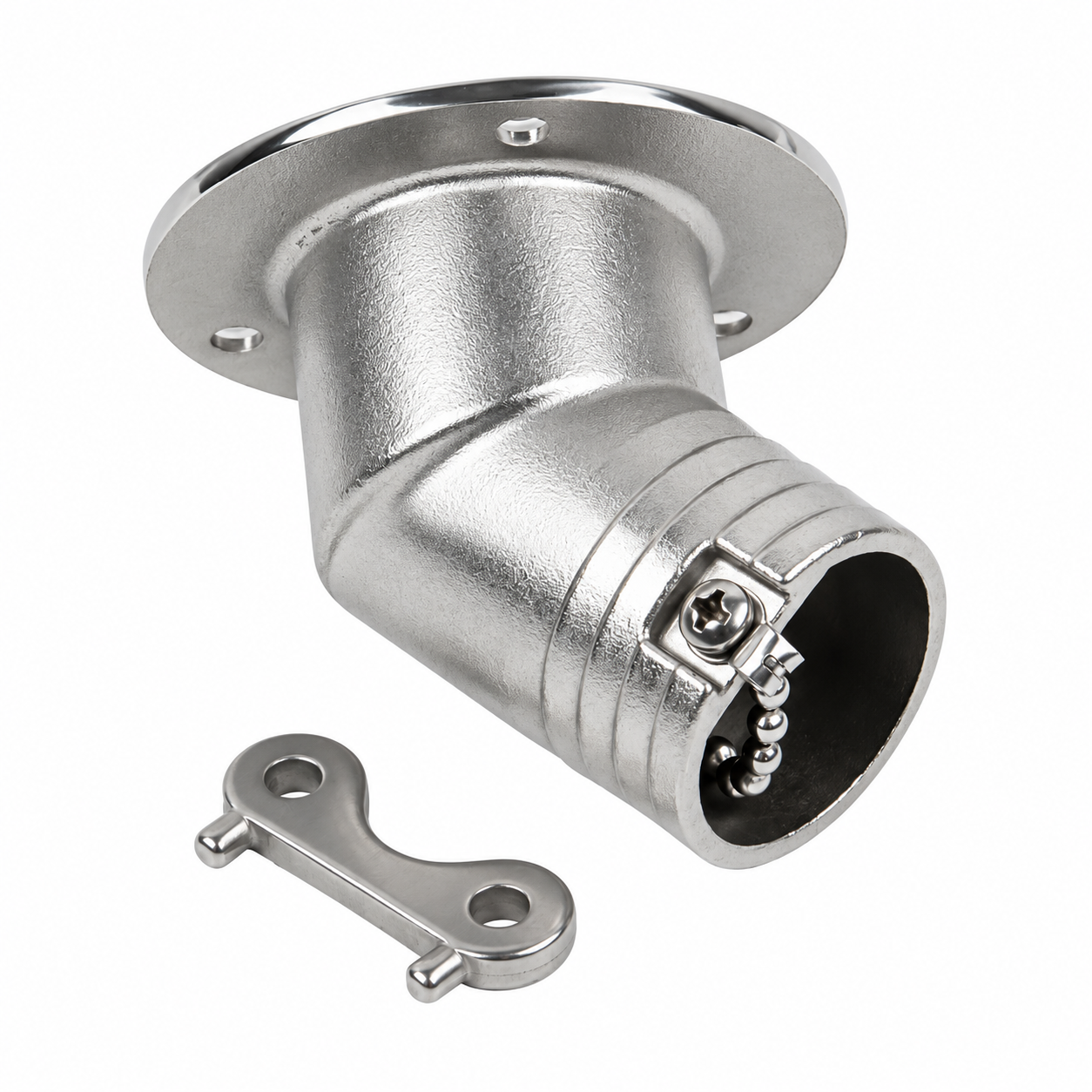 Krom Yakıt Dolum Ağzı 38 mm - Eğimli