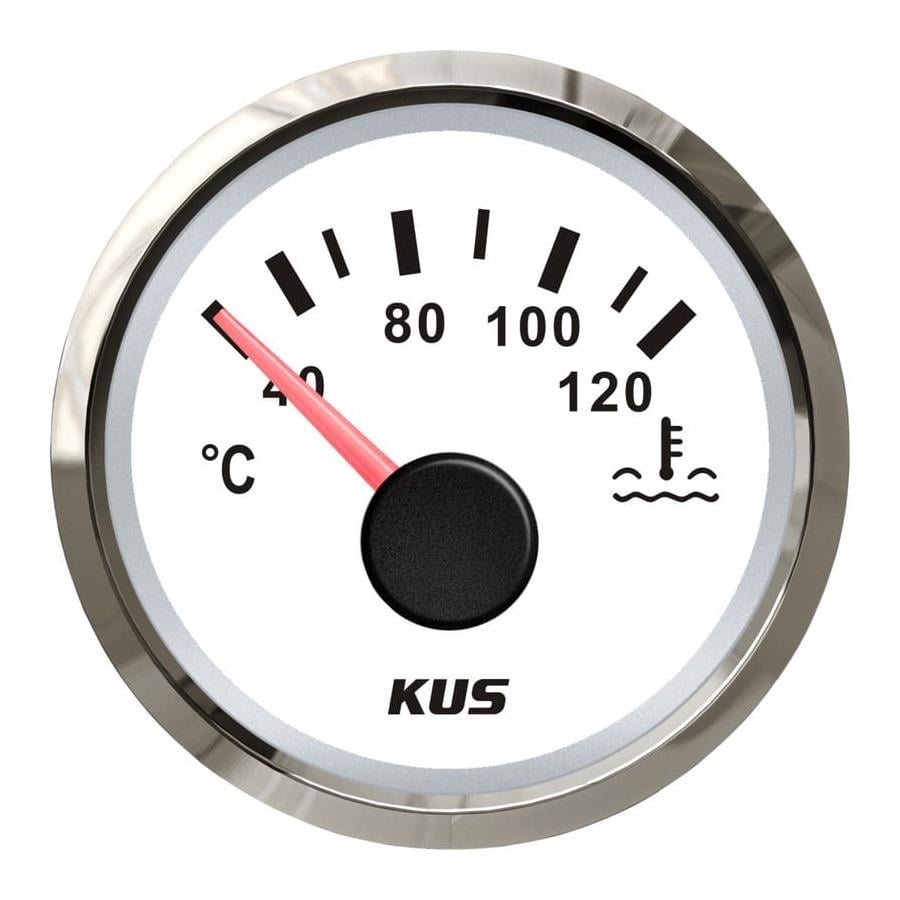 KUS Hararet Göstergesi Beyaz 12/24V 52mm