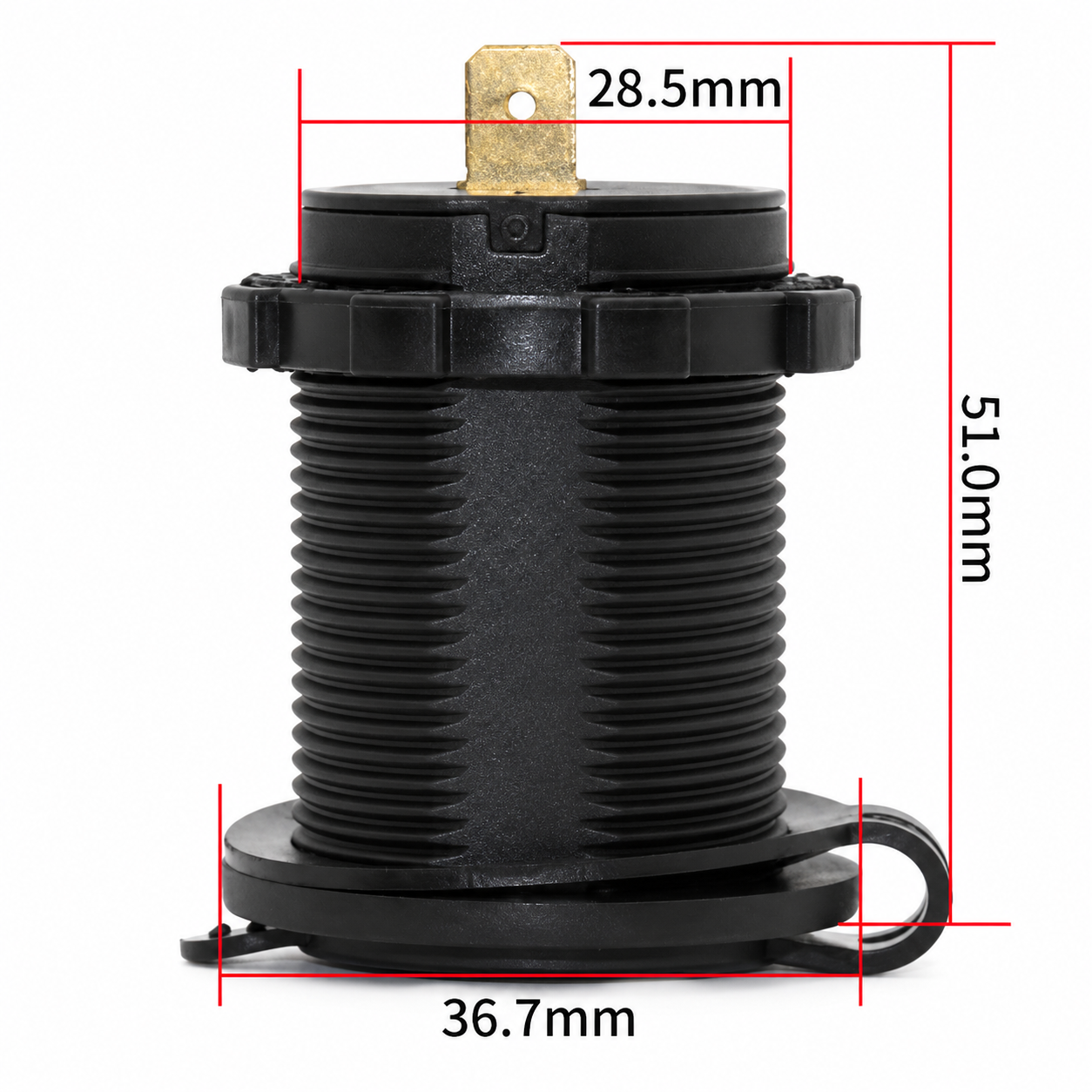 Labarka 3'lü Panel USB + Çakmaklık + Voltmetre