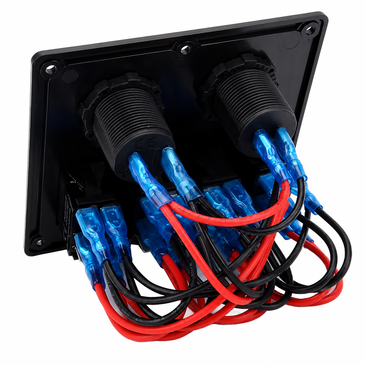 Labarka 4'lü Switch Panel USB + Çakmaklık Kırmızı LED'li