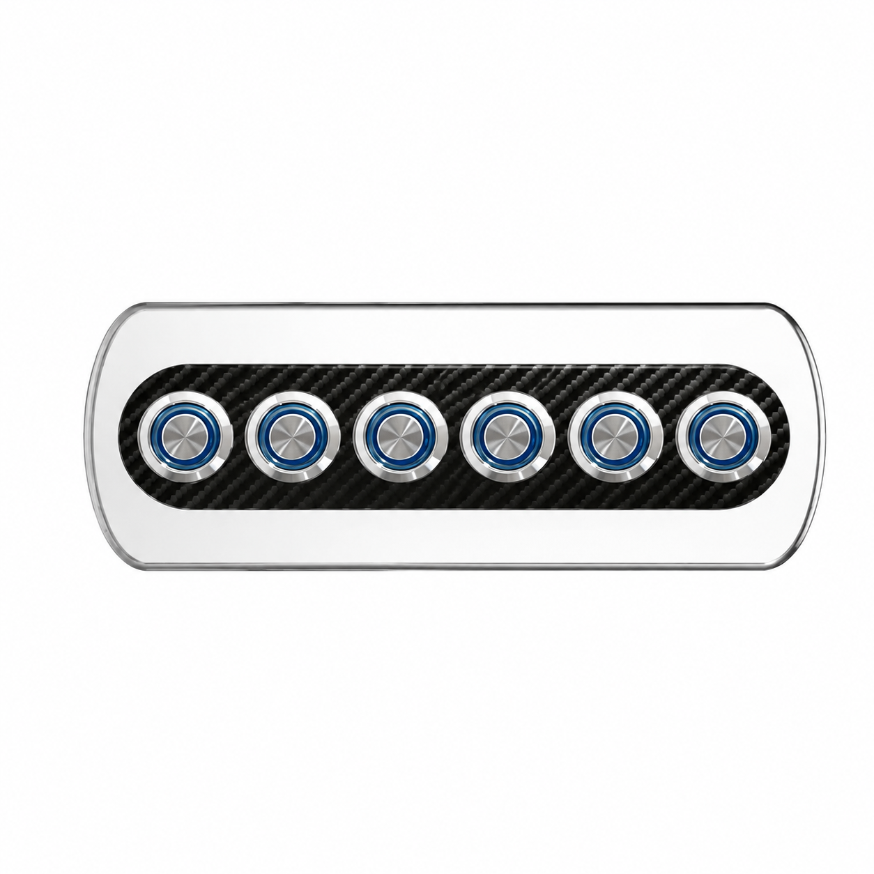 Labarka 6'lı Krom Switch Panel Sigortalı Korna Butonlu 12-24V