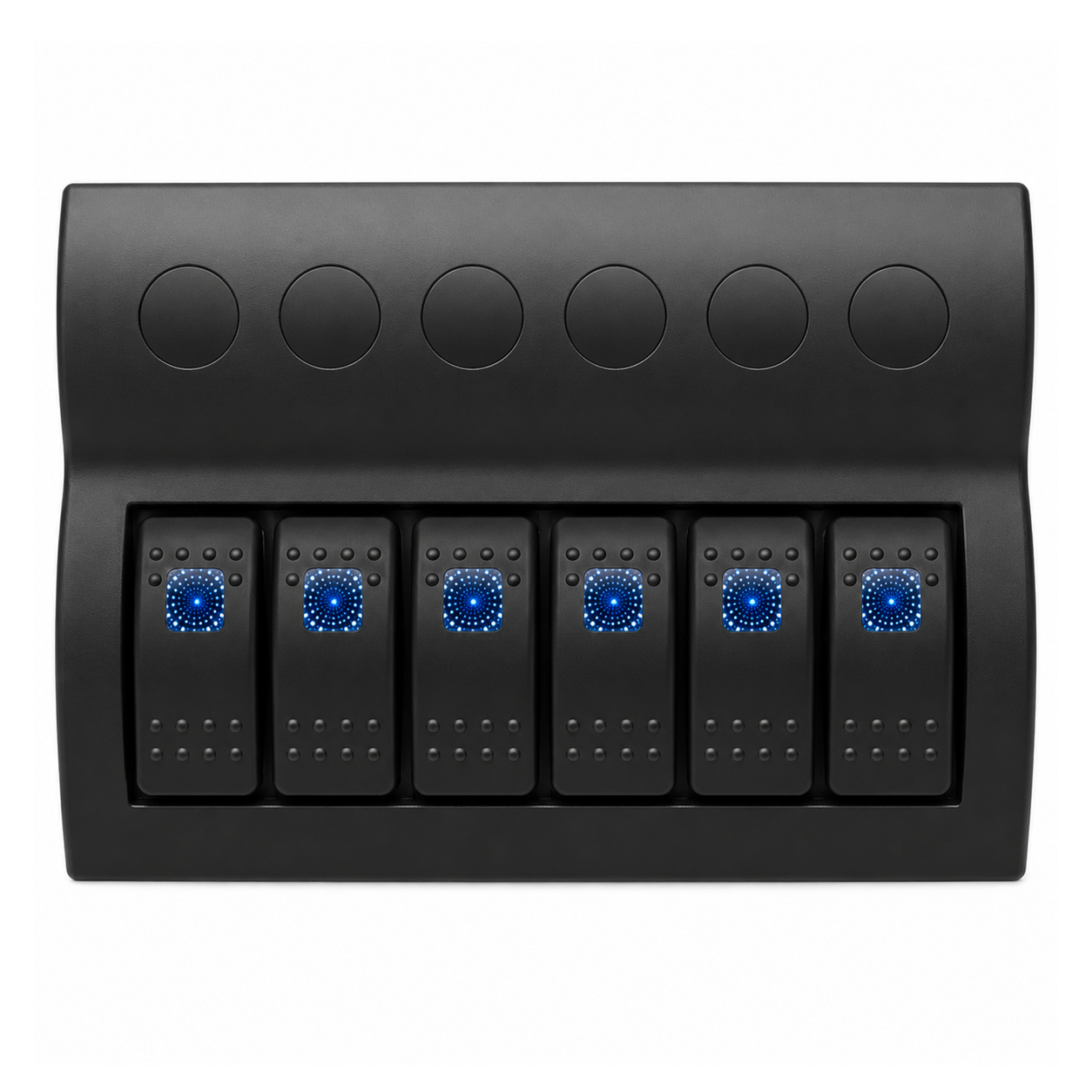 Labarka 6'lı Switch Panel Otomatik Sigortalı Mavi LED'li 12-24V