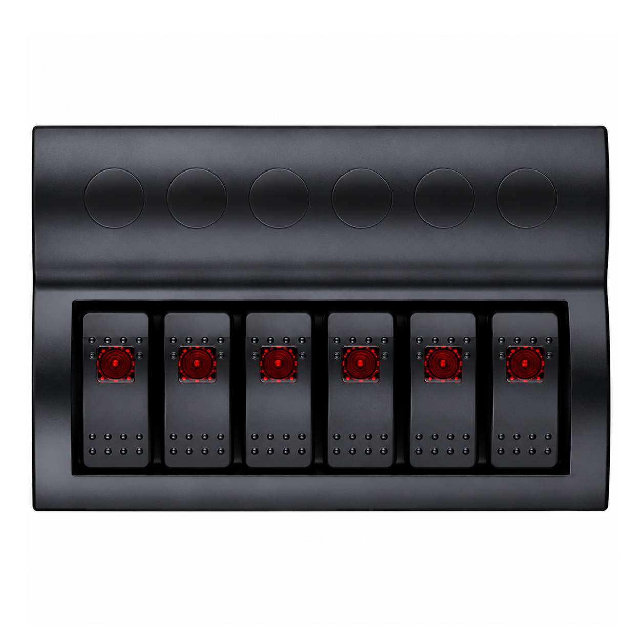 Labarka 6'lı Switch Panel Otomatik Sigortalı Kırmızı LED'li 12-24V