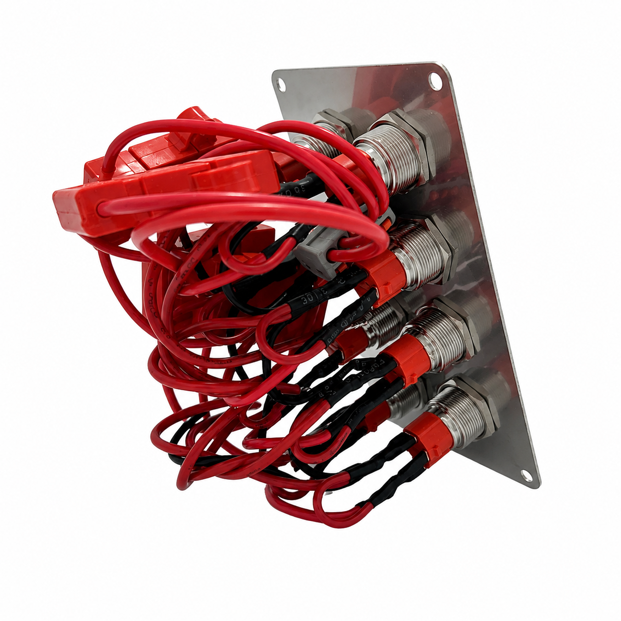 Labarka 8'li Krom Switch Panel Sigortalı Kırmızı LED'li 12-24V
