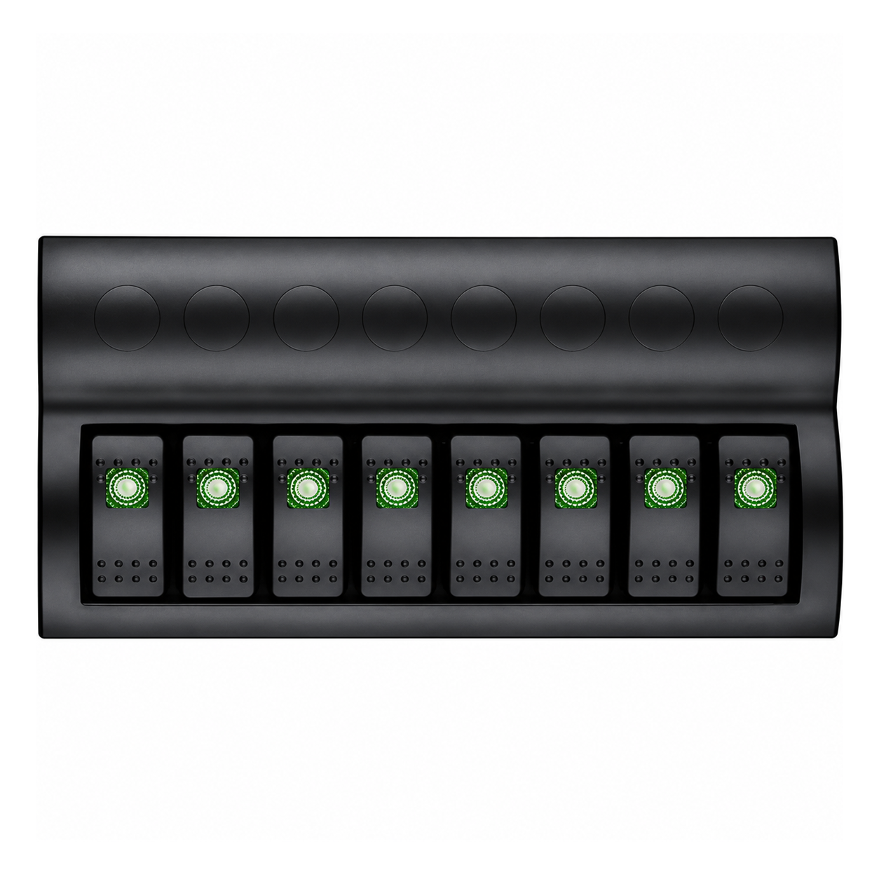 Labarka 8'li Switch Panel Otomatik Sigortalı Yeşil LED'li 12-24V