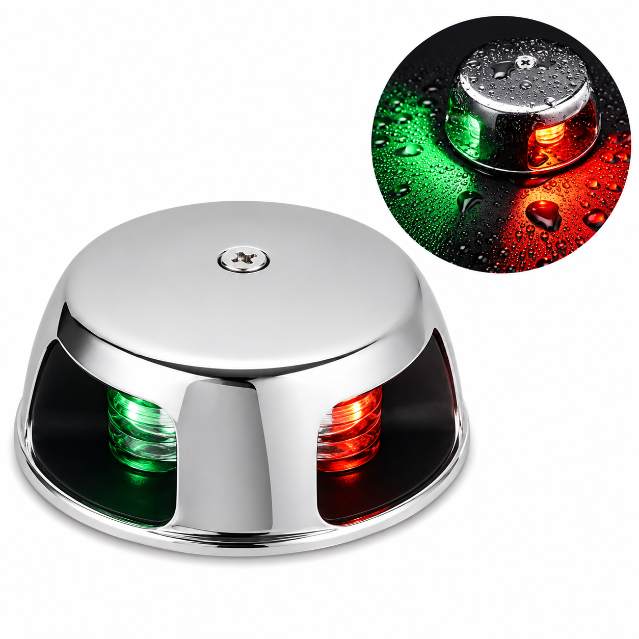Labarka LED Baş İskele Sancak Feneri Krom 12V