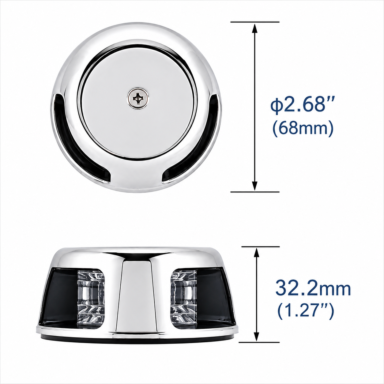 Labarka LED Baş İskele Sancak Feneri Krom 12V
