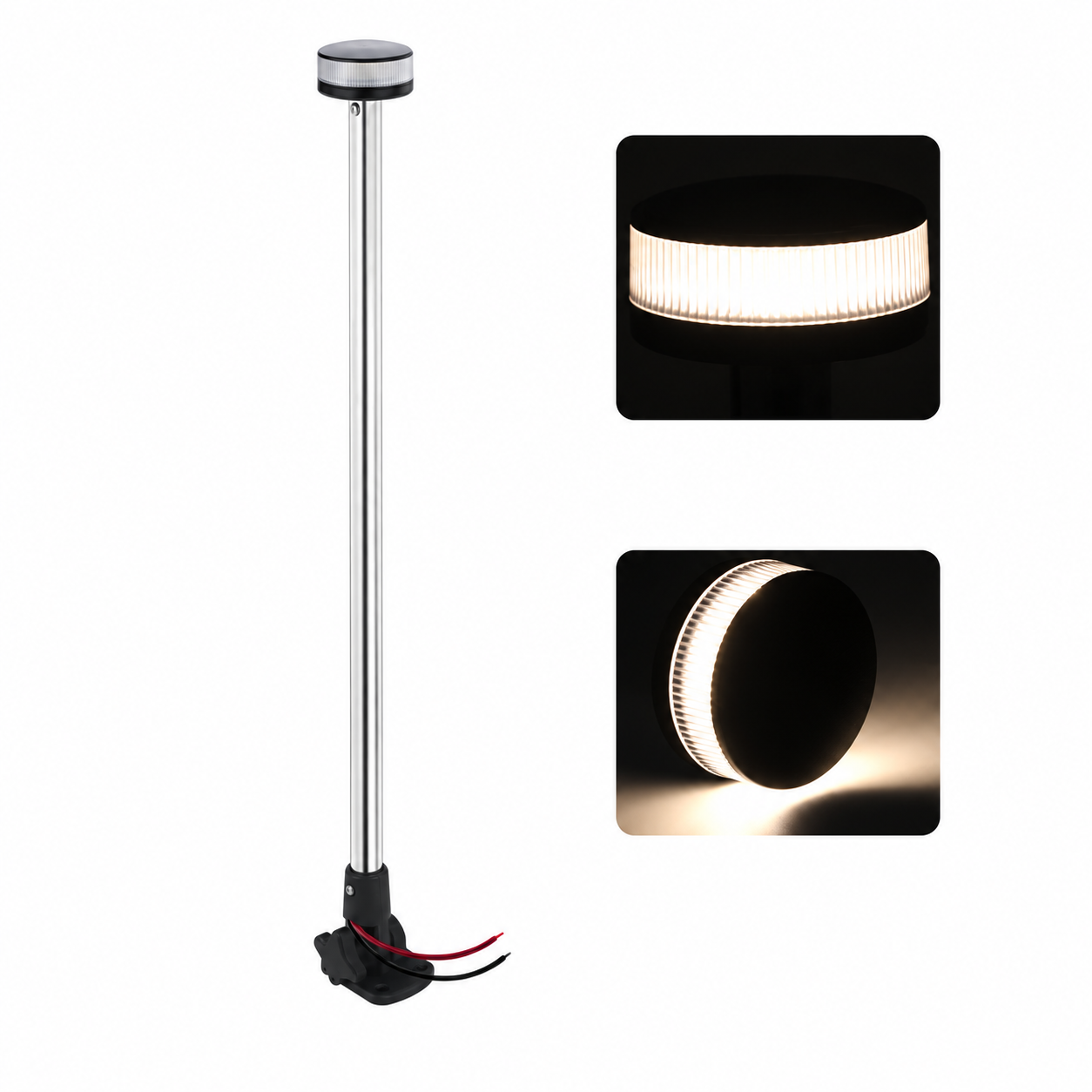 Labarka LED Krom Yatarlı Bayrak Direği 12V 60 cm