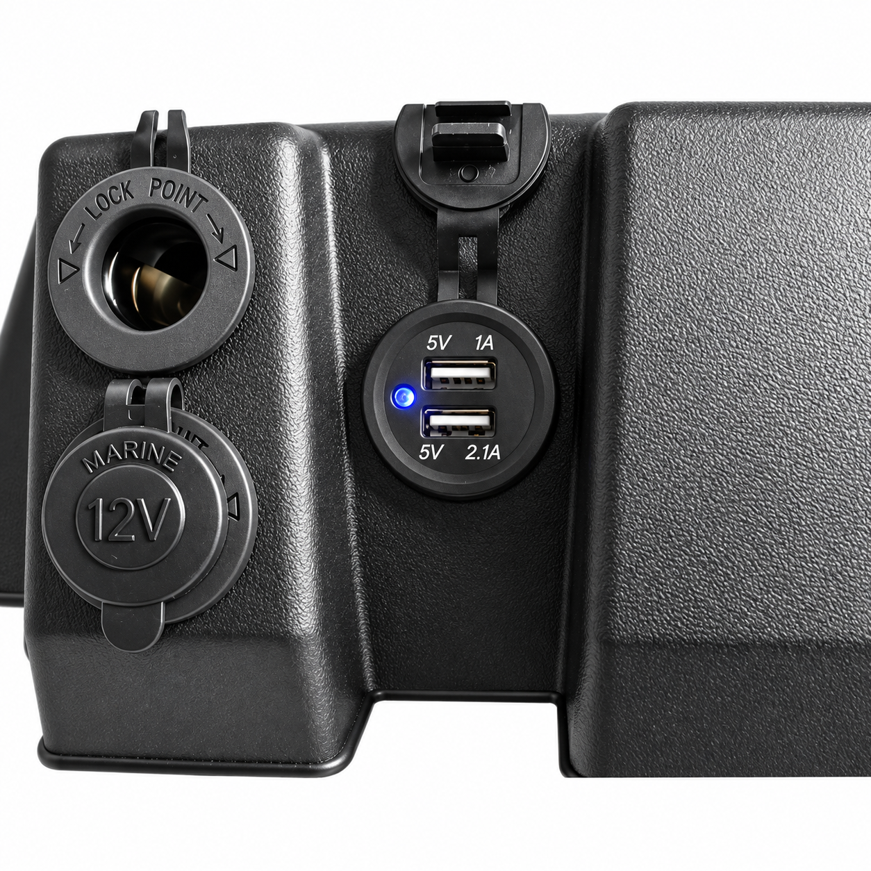 Labarka Plastik Akü Kutusu USB + Çakmaklık + Voltmetre