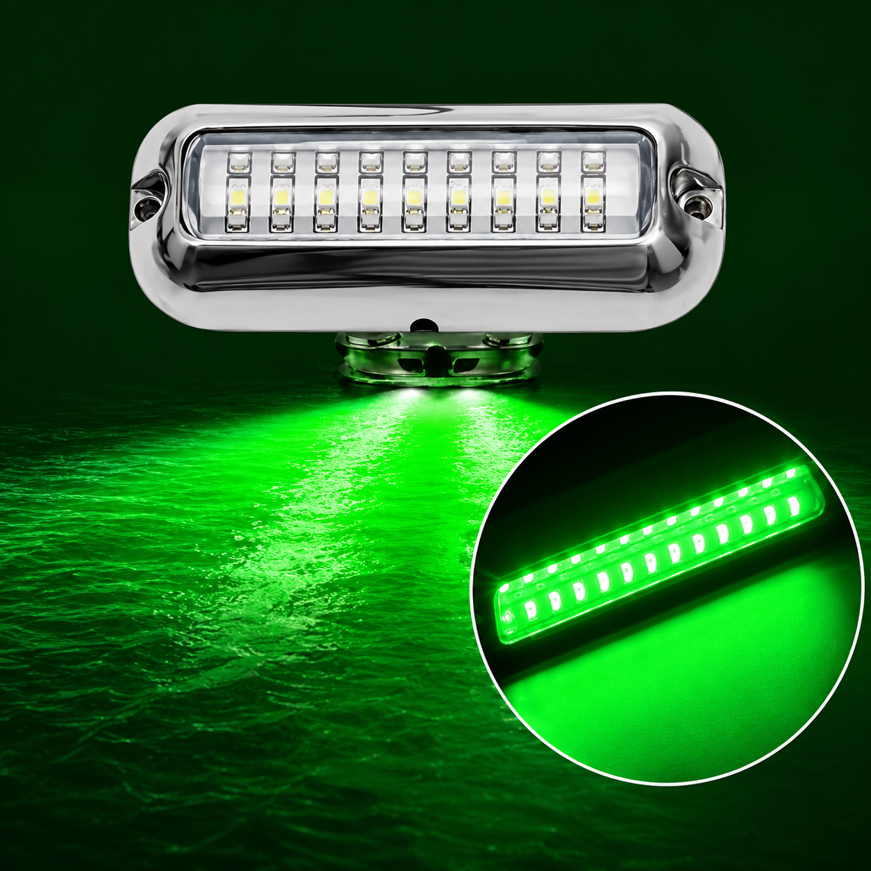 Labarka Su Altı Lambası 27 LED'li 12/24V Yeşil