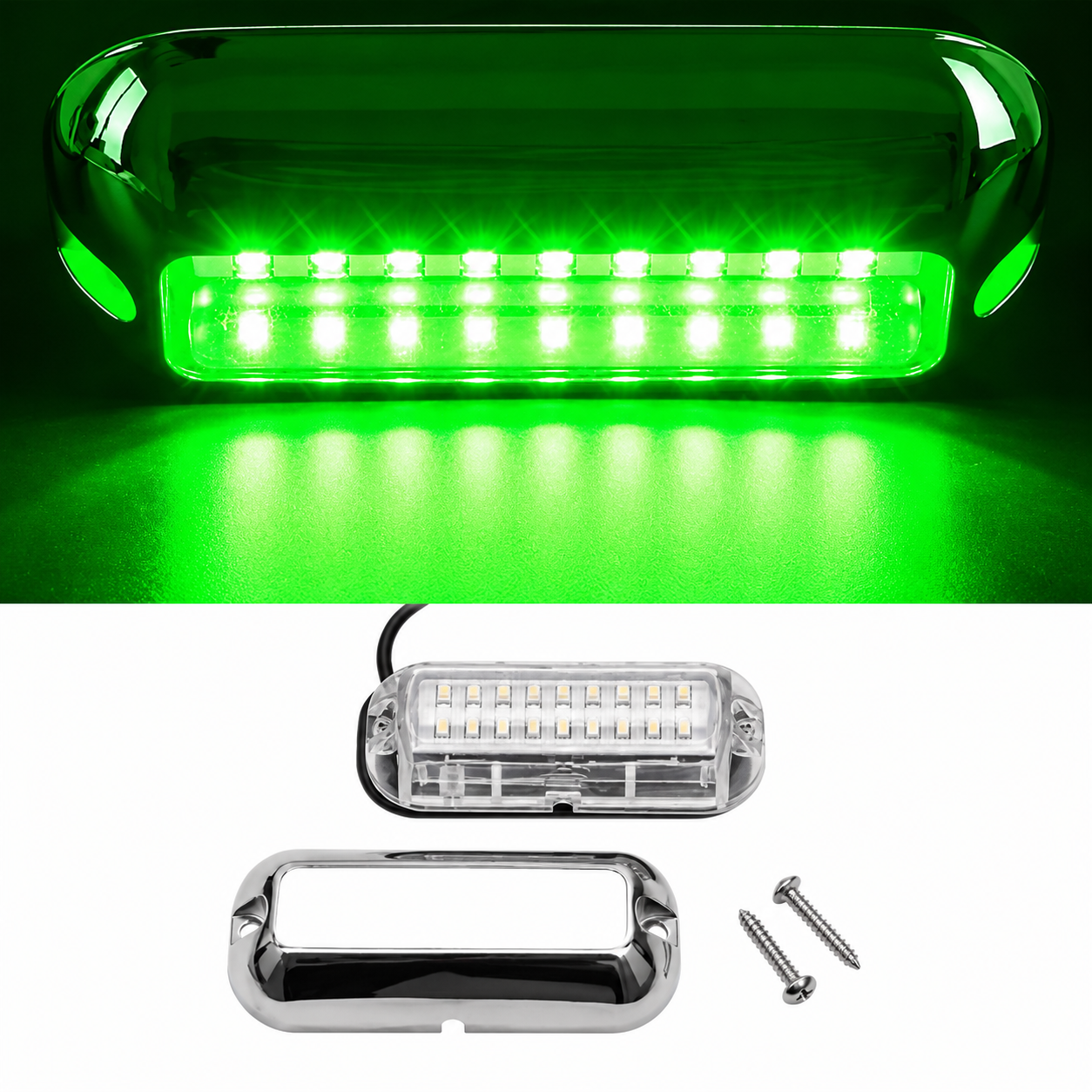 Labarka Su Altı Lambası 27 LED'li 12/24V Yeşil