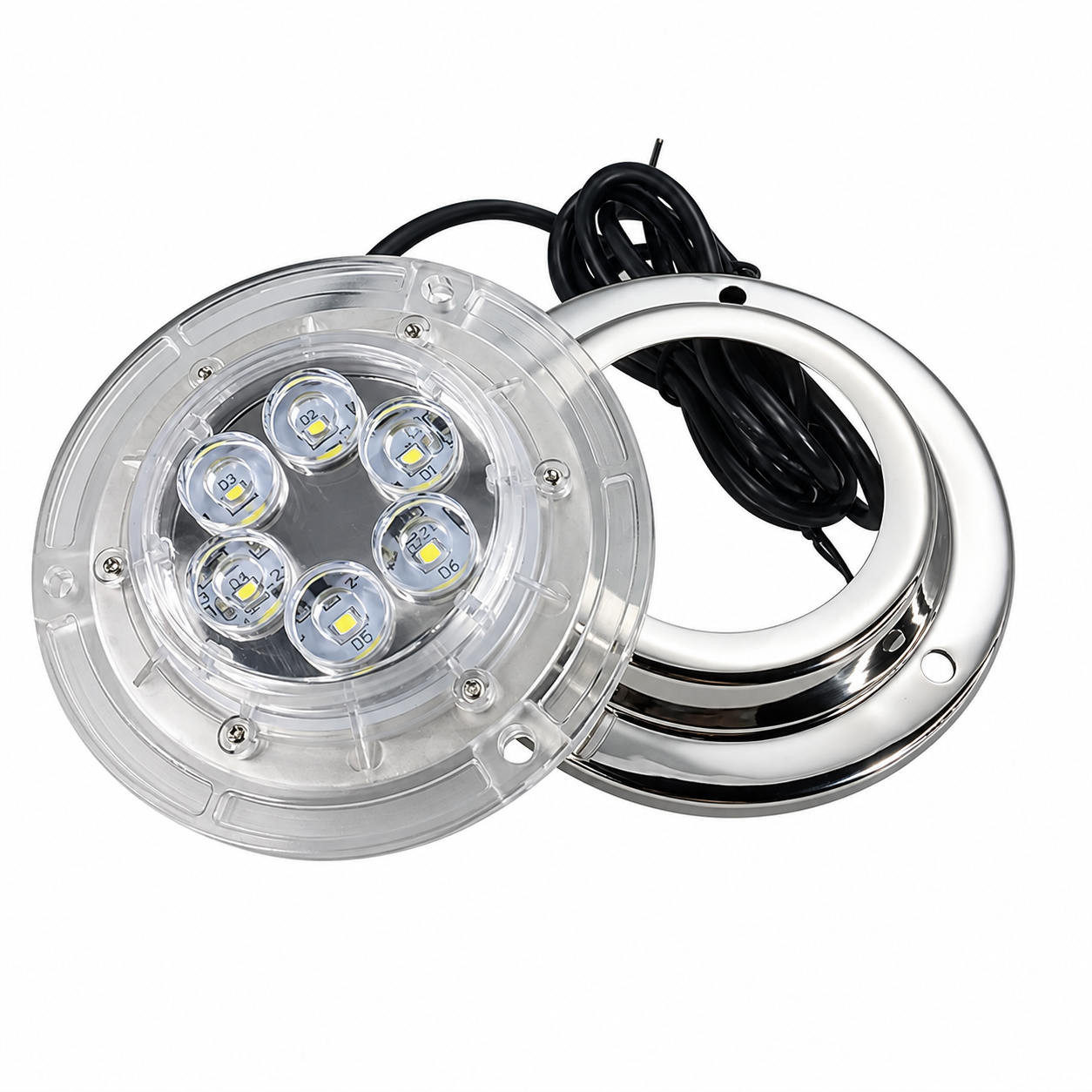 Labarka Su Altı Lambası 6 LED'li 12/24V Mavi