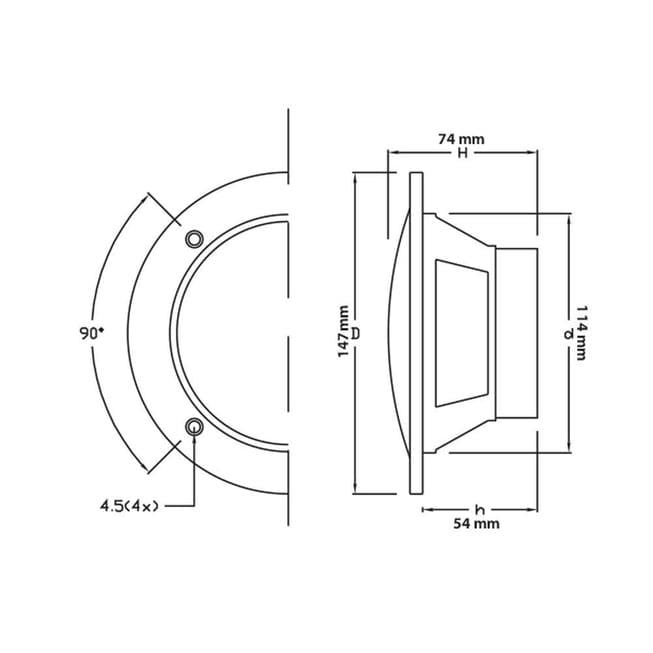 Marin Hoparlör 13,5 cm Beyaz 100 Watt Tweetırlı