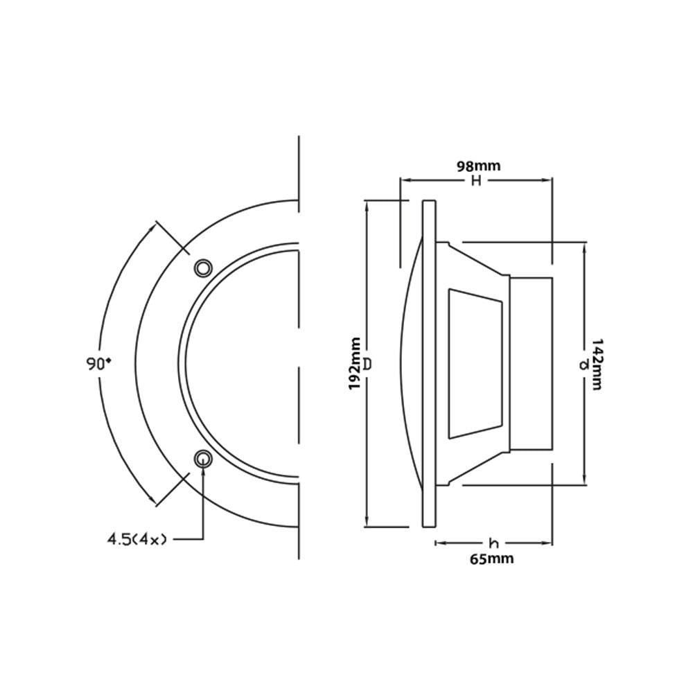 Marin Hoparlör Siyah 16.5 cm 150 Watt Tweeterlı 