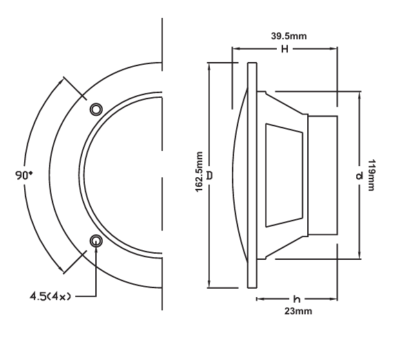 Marin Hoparlör Slim 13,5 cm Beyaz 40 Watt