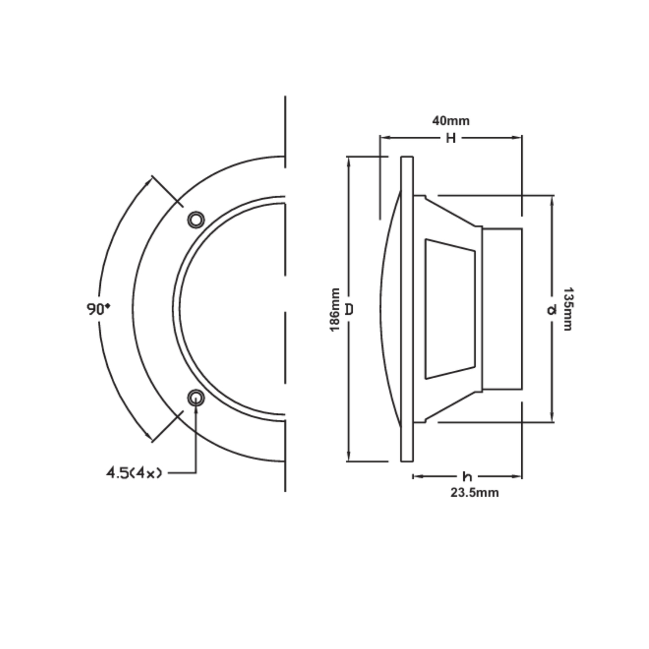 Marin Hoparlör Slim 16,5 cm Siyah 60 Watt