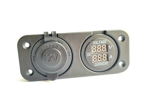 Marine Çakmaklık + Voltmetre + Ampermetre