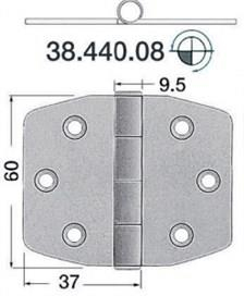 Menteşe Paslanmaz Çelik 74x60 mm