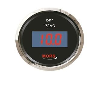 Mors Dijital Yağ Göstergesi 10 Bar Siyah 12-24V 55mm