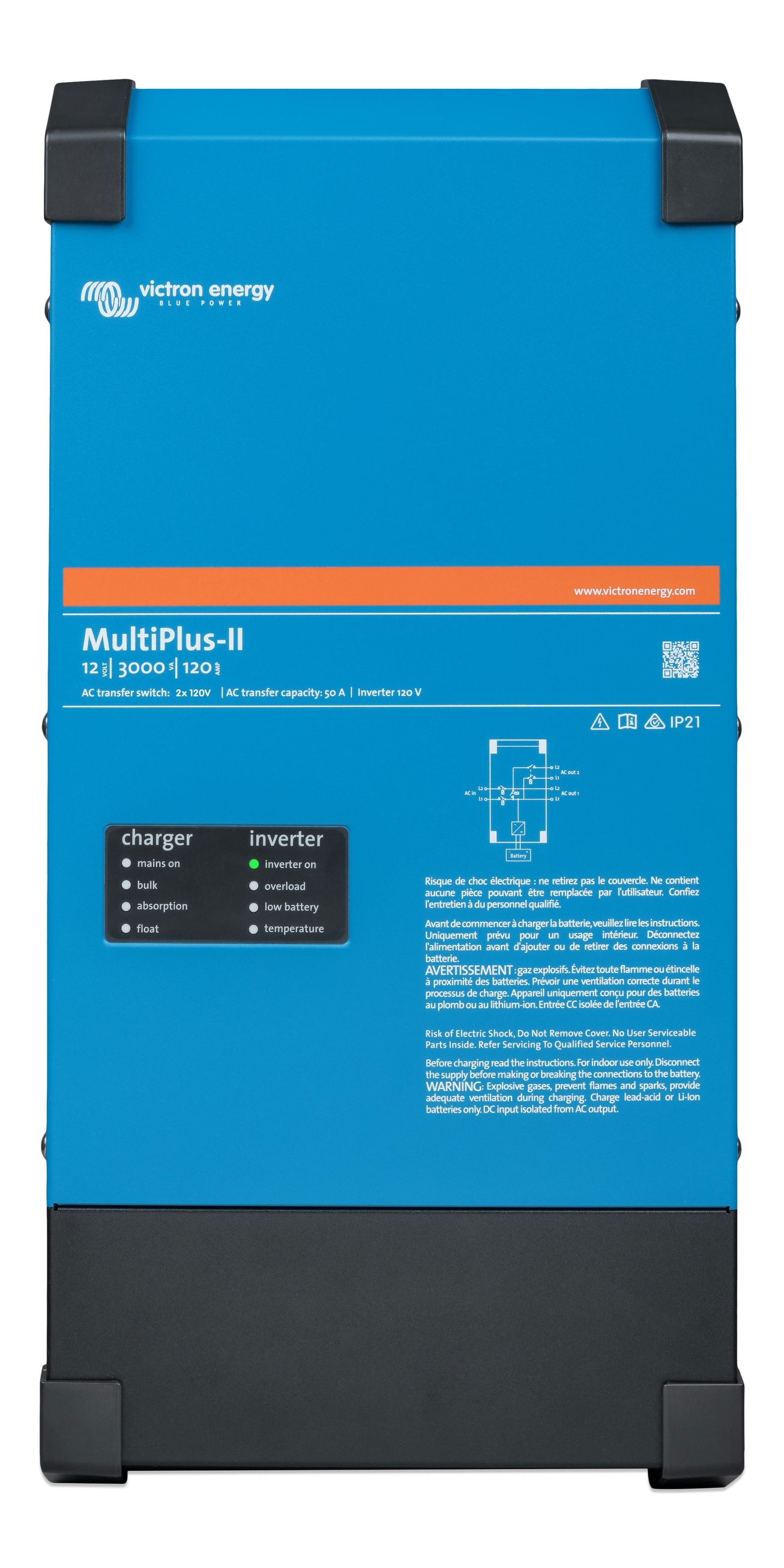 Multiplus-II Inverter/Charger 12/3000/120-50 (120V)