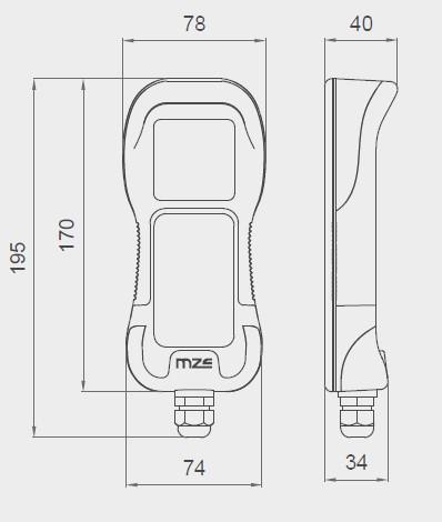 MZ Electronic Kablolu Irgat El Kumandası (EV200)