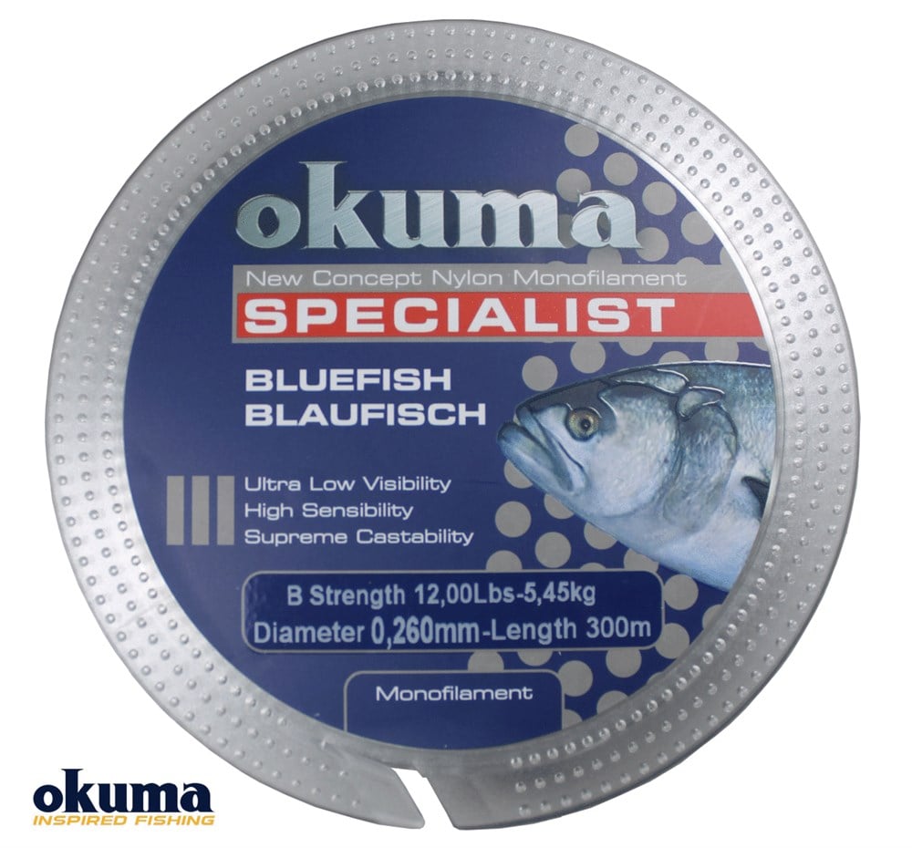 Okuma Bluefish 300 mt 12,00 lb 5,45 kg 0,26 mm Clear Misina