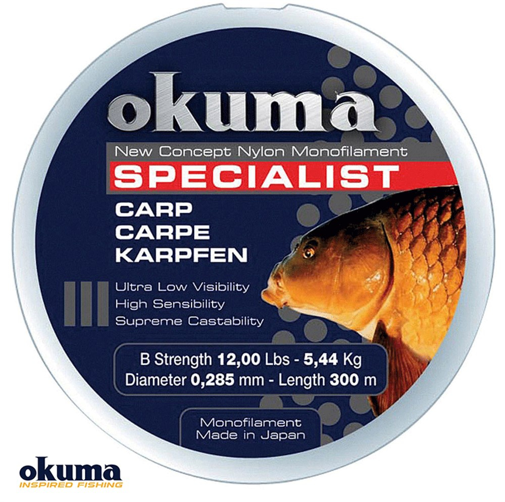 Okuma Carp 300 mt 14,00 lb 6,36 kg 0,31 mm Camou Misina