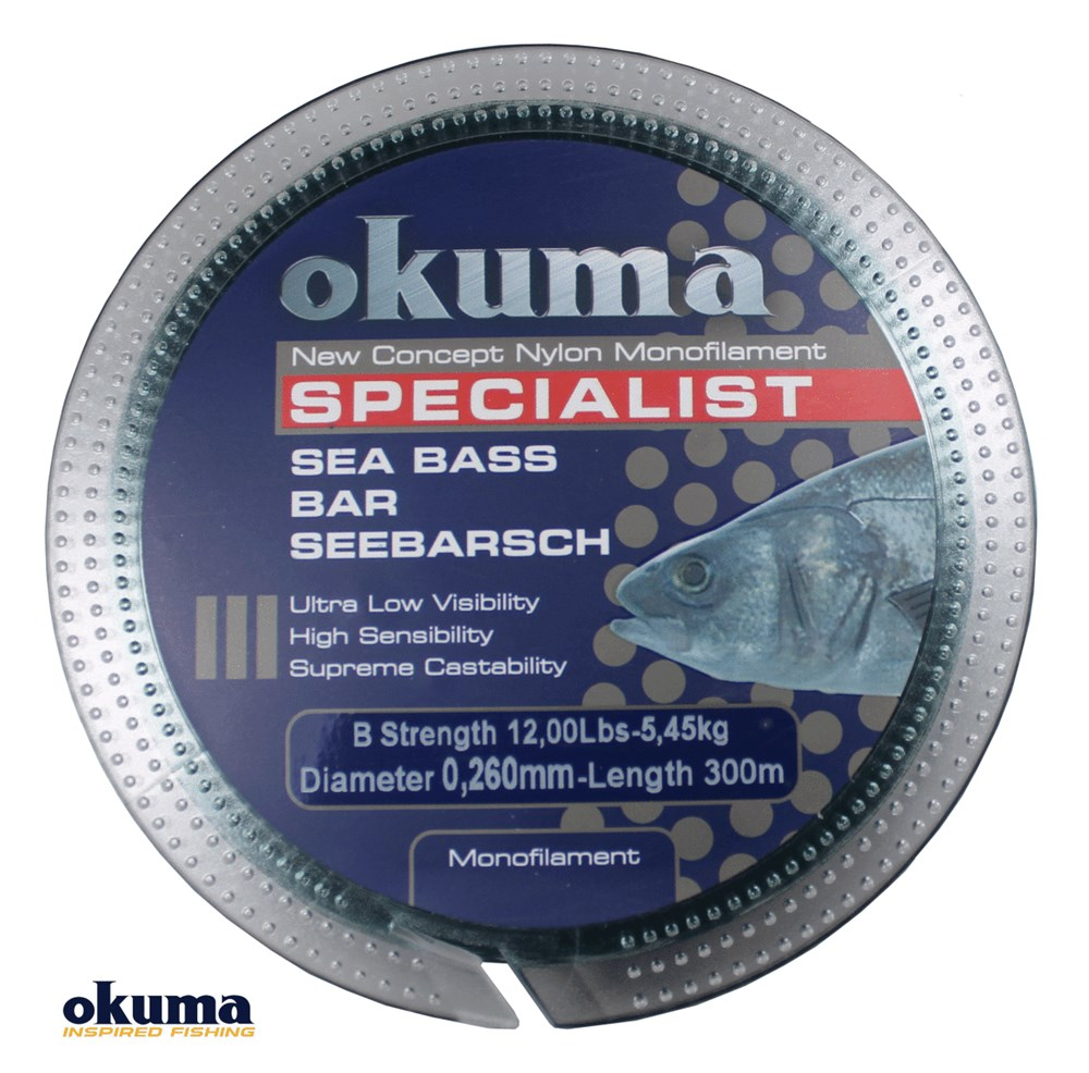 Okuma Seabass 300 mt 20,00 lb 9,09 kg 0,34 mm Moss Green Misina