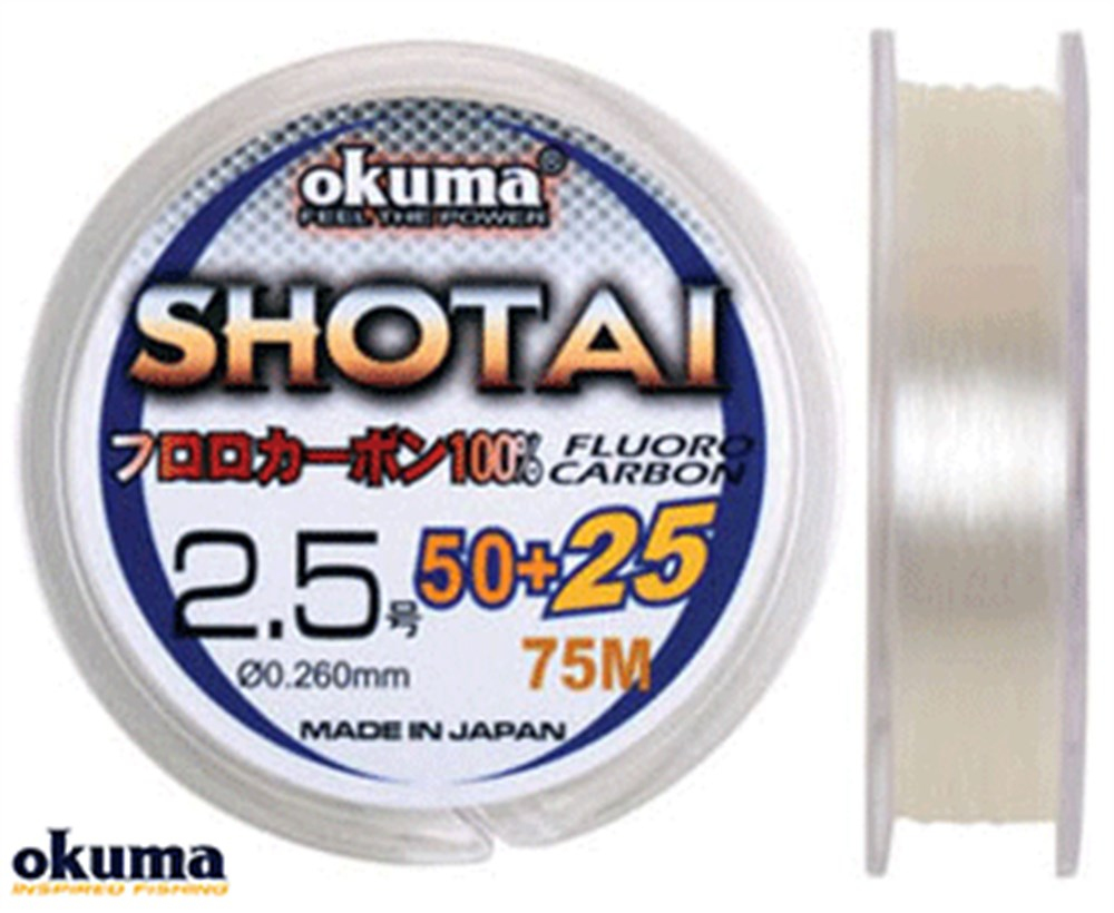 Okuma Shotai Fluorocarbon 75 mt 0,128 mm Misina
