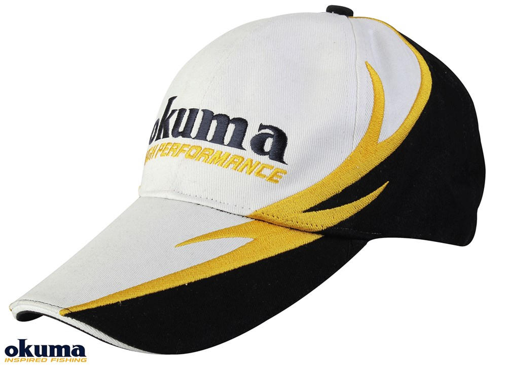 Okuma White Cotton Cap Wiht Fire Pattern