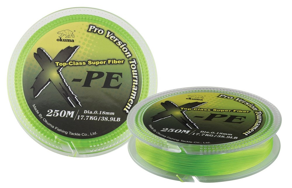 Okuma X-PE Dynema 8 Örgü 250 mt 0,12 Green Misina