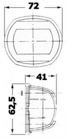 Osculati Compact Sancak Feneri 12V  Paslanmaz Çelik