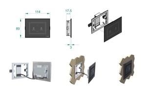 Planus Beyaz Full Glass Touch Panel 2 Butonlu