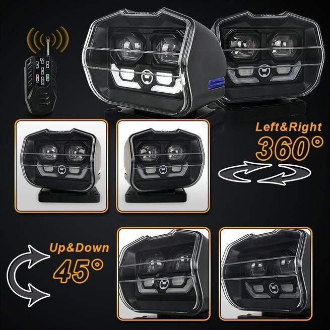 Projektör Uzaktan Kumandalı 12-24v 60W Led Siyah