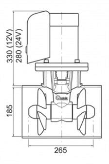 Quick Baş Manevra Pervanesi. 85kgf. 12V